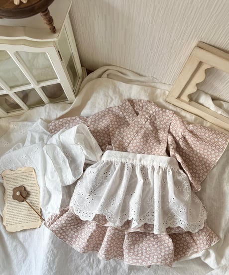 retro kids jinbei《petit flower》