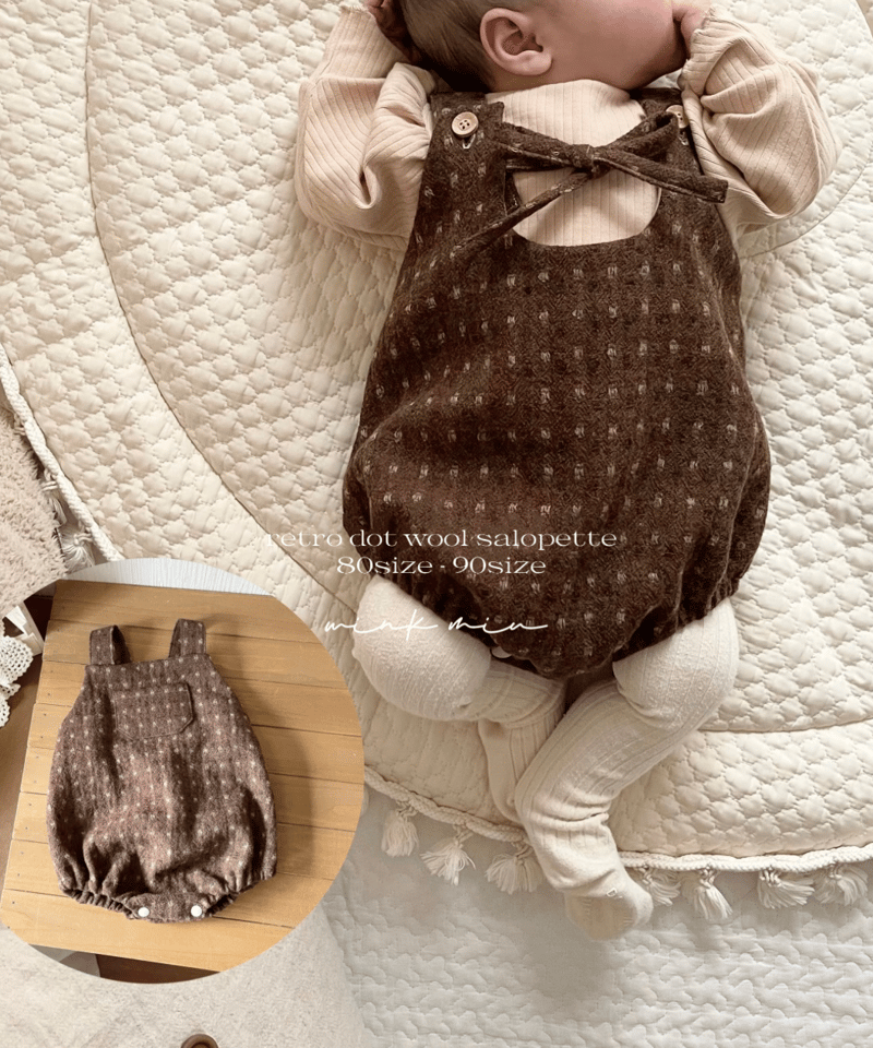 retro dot wool salopette | wink miu