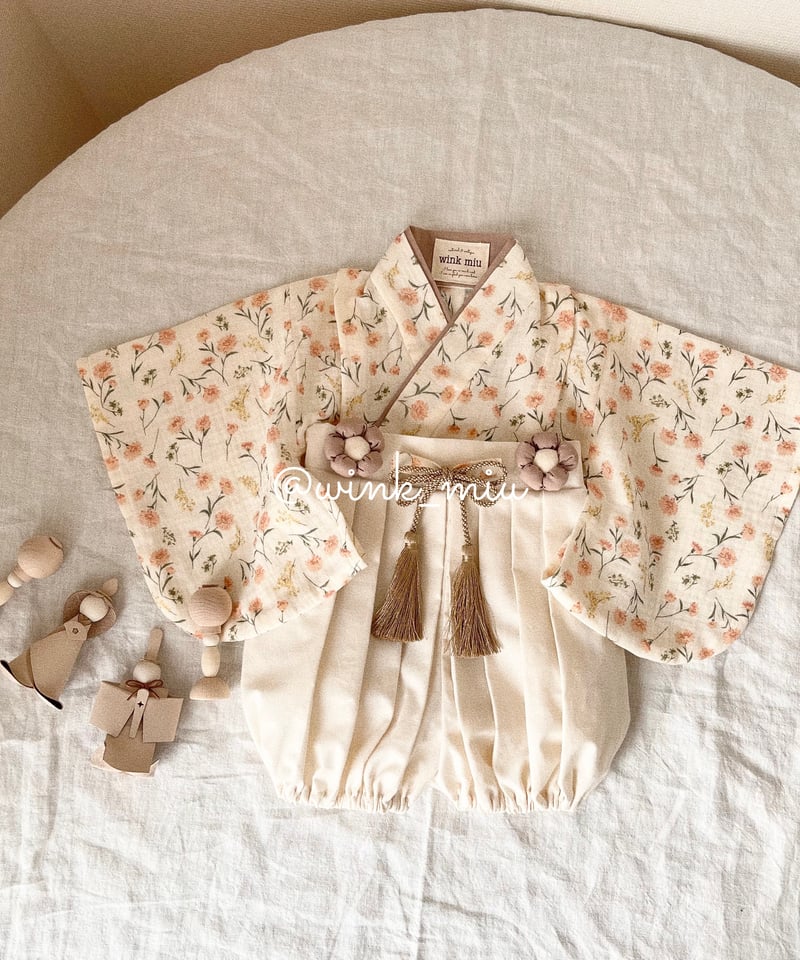 retro baby hakama waist flower 《retro flower×na