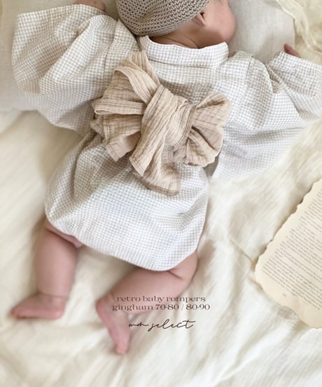 retro baby yukata rompers (gingham)
