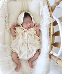 ceremony openwork mesh tulle frill pumpkin rompers
