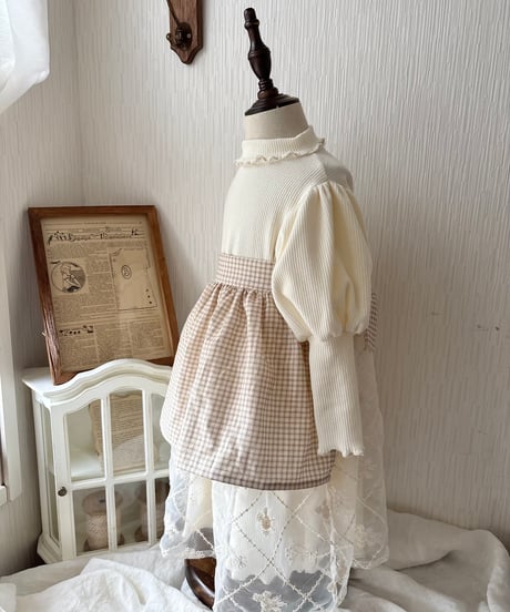lib knit docking organdy onepiece