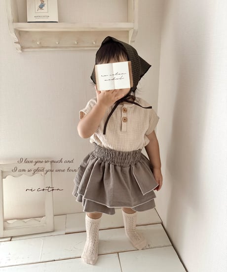 layered frill culotte《greige》
