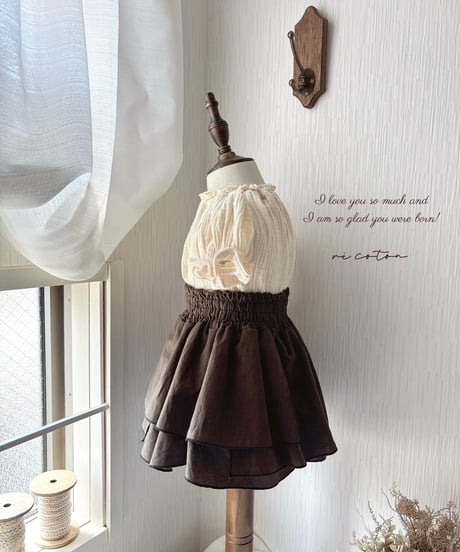 layered frill culotte《chocolate》