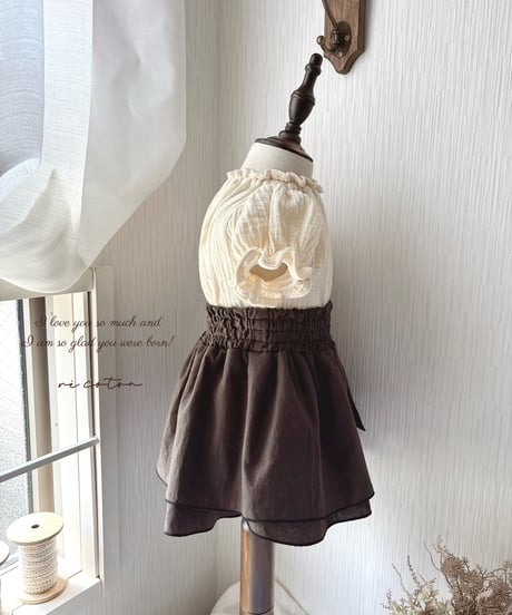 layered frill culotte《chocolate》