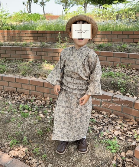 retro kids yukata (sick rose)