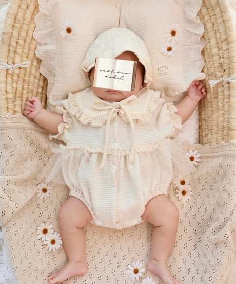 ceremony waffle like tulle frill pumpkin rompers