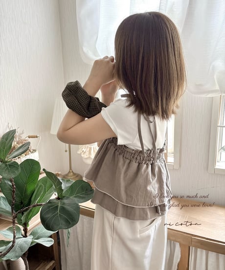 layered frill bustier《greige》