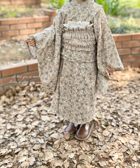 retro kids yukata (sick rose)
