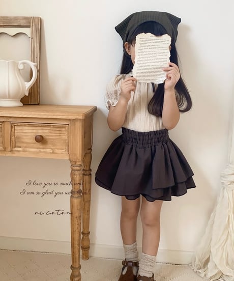 layered frill culotte《chocolate》