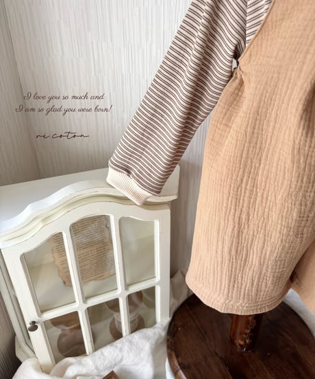 gauze colour stripe lib knit