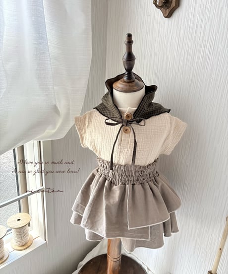 layered frill culotte《greige》