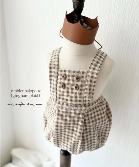 tumbler salopette《gingham plad》