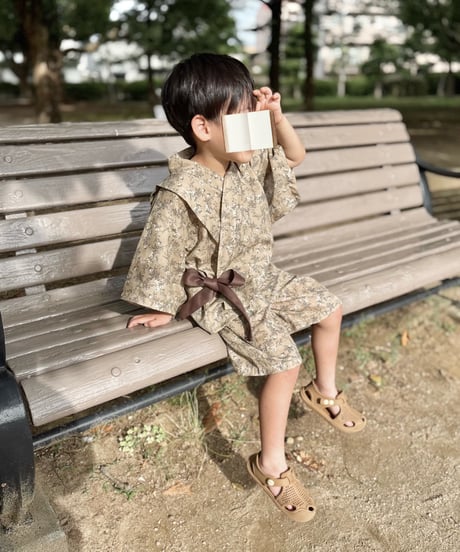 retro kids jinbei《sick rose》