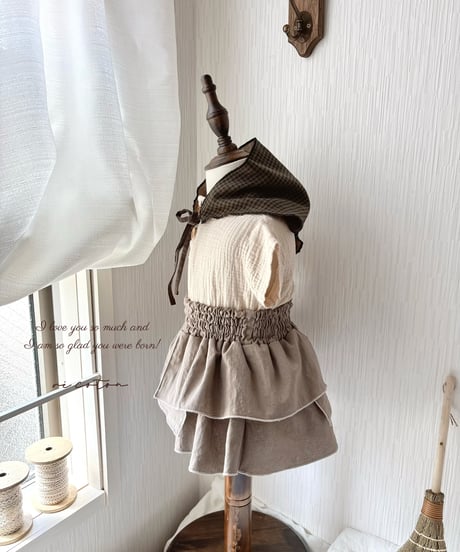 layered frill culotte《greige》