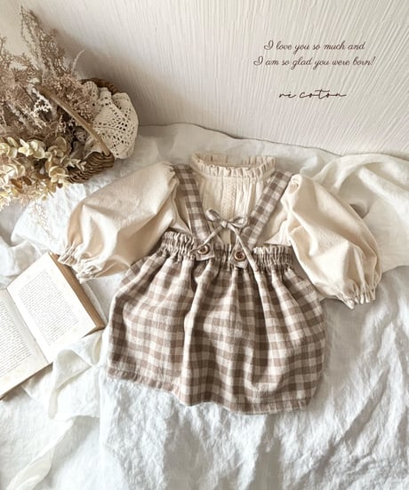 retro frill neck tak volume sleeve blouse