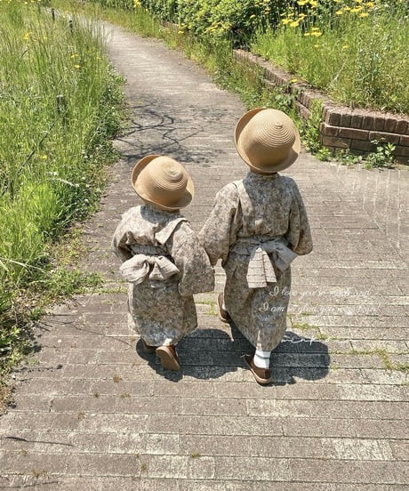 retro kids yukata (sick rose)