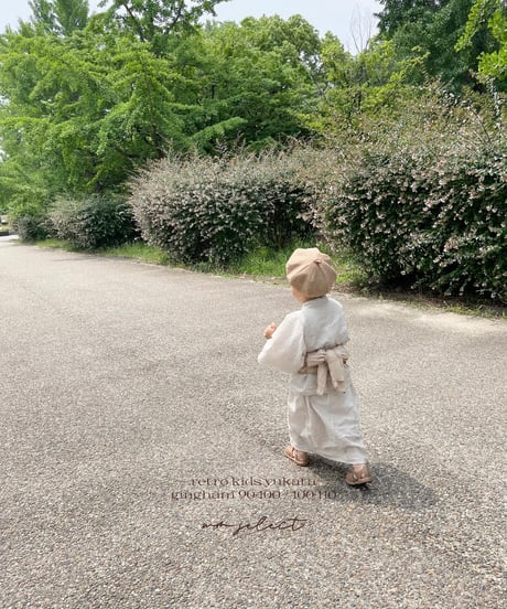 retro kids yukata (gingham)