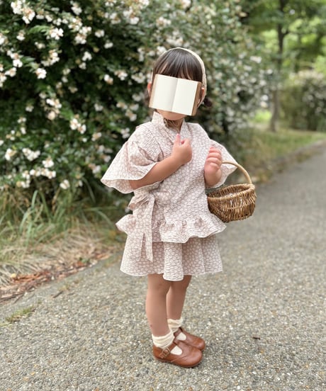 retro kids jinbei《petit flower》