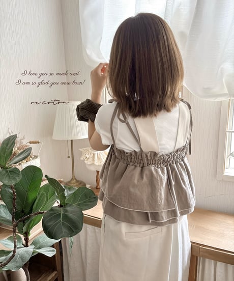 layered frill bustier《greige》