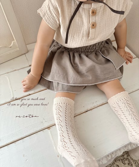 layered frill culotte《greige》