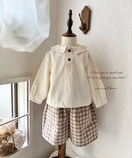 big pocket half pants《gingham plaid》