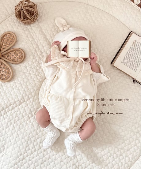 ceremony lib knit pumpkin rompers