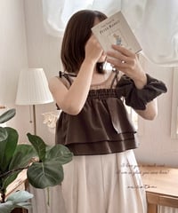 layered frill bustier《chocolate》