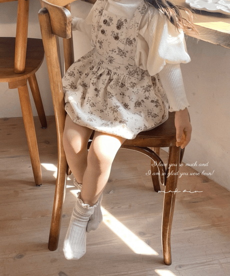 balloon apron onepiece《antique flower》