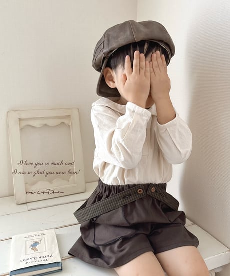 big pocket half pants《chocolate》