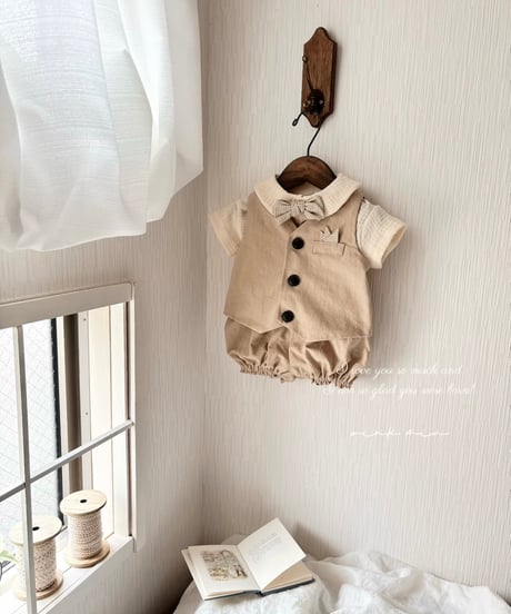 vintage like vest suit《pumpkin pants》