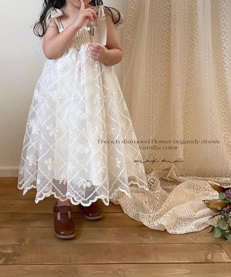 french diamond flower organdy dress