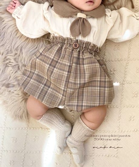 balloon pumpkin pants (retro plaid)
