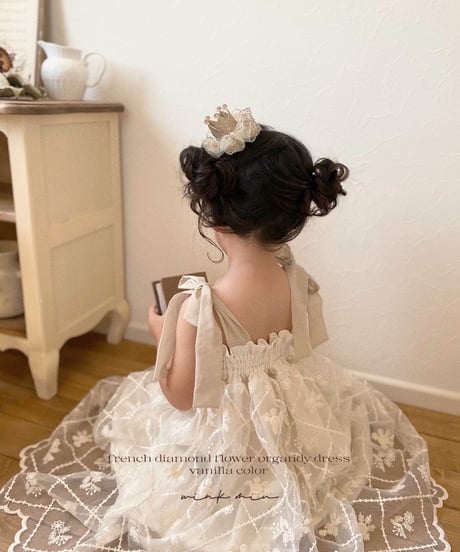 french diamond flower organdy dress