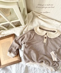 gauze colour stripe lib knit