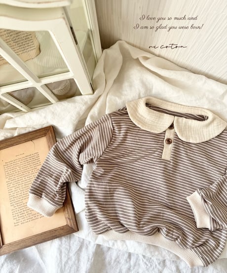 gauze colour stripe lib knit