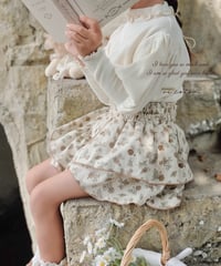 layered frill culotte《corduroy retro flower》