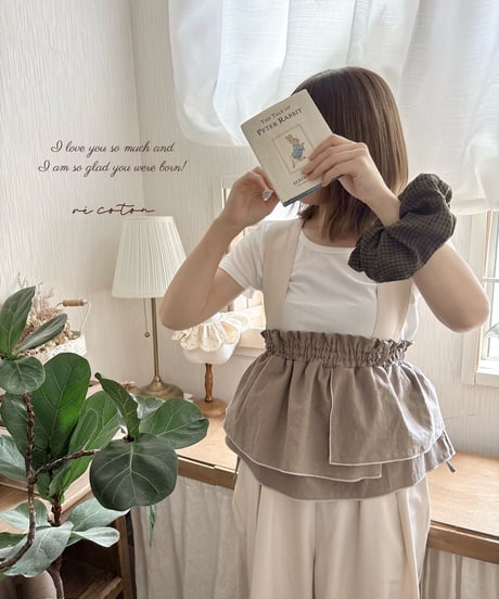 layered frill bustier《greige》