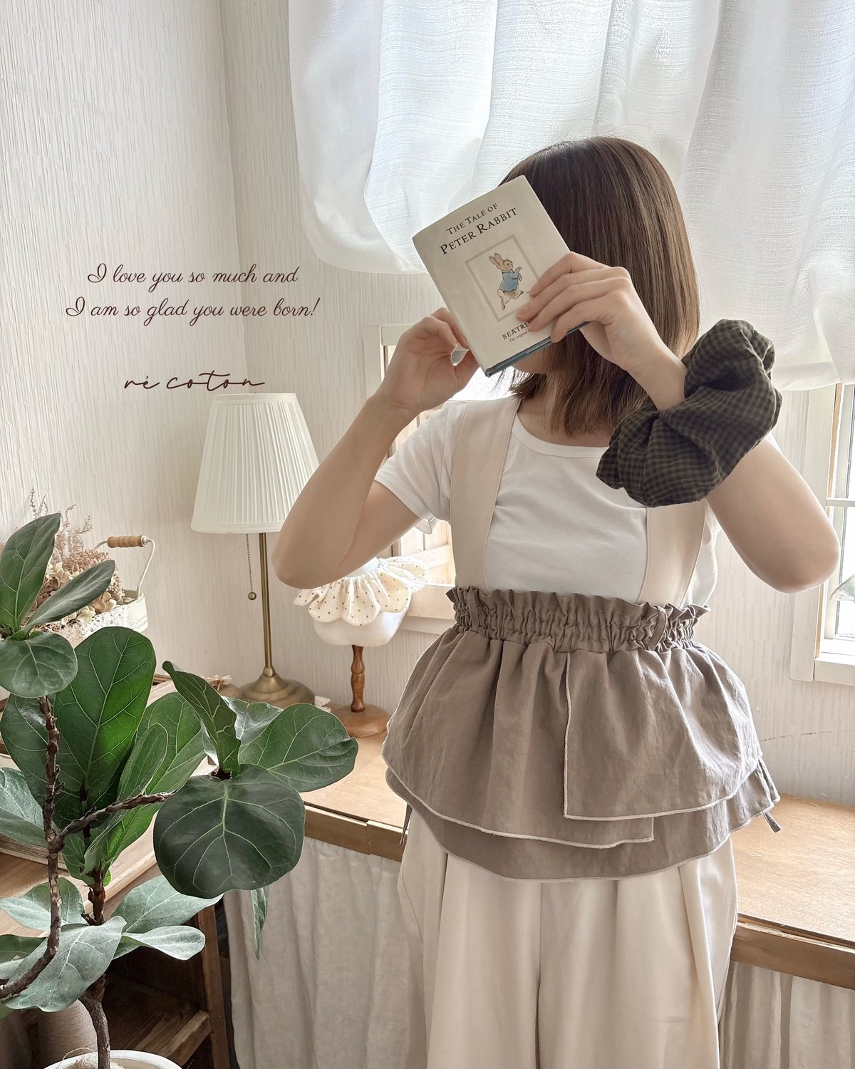 ★新品未使用/タグ付き★ L'AUBE BLANCグレー フリルデザイントップス L'AUBE BLANC 公式オンラインストア