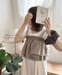 layered frill bustier《greige》