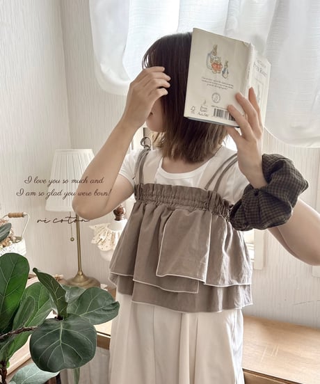 layered frill bustier《greige》
