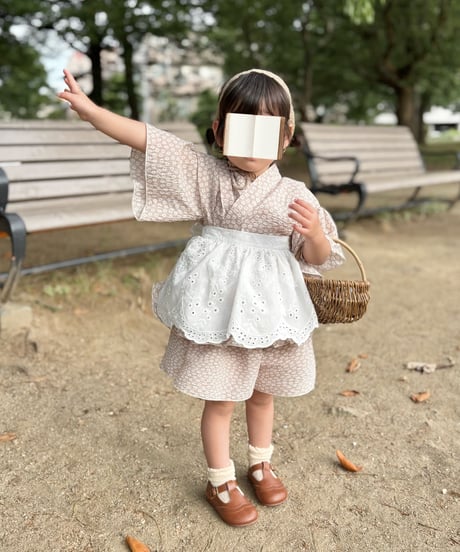 retro kids jinbei《petit flower》