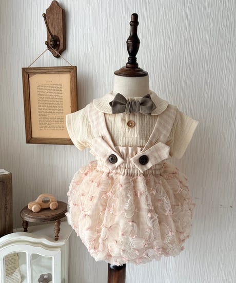 pinky flower tulle omekashi dress