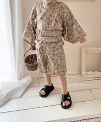 retro kids yukata (half pants/sick rose)