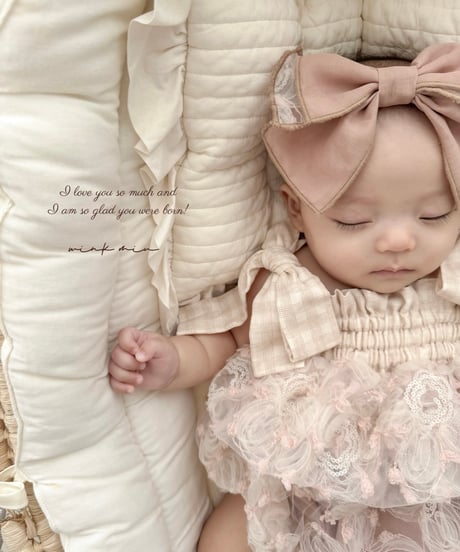 pinky flower tulle rompers dress