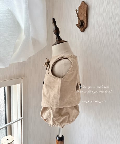 vintage like vest suit《pumpkin pants》
