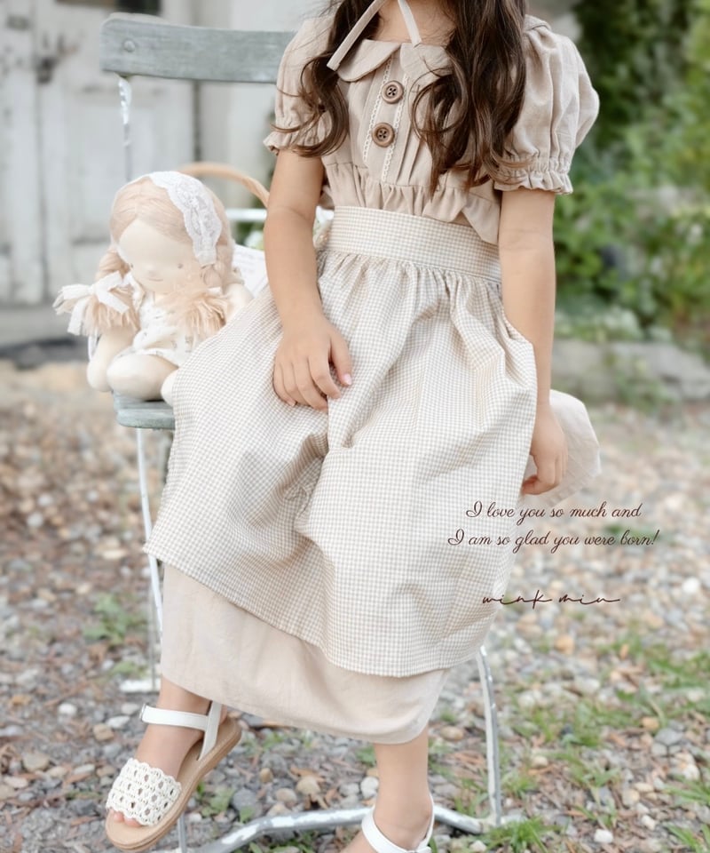 ワンピース papier Apron/white ワンピース papier Apron/white ワンピース papier Apron/white