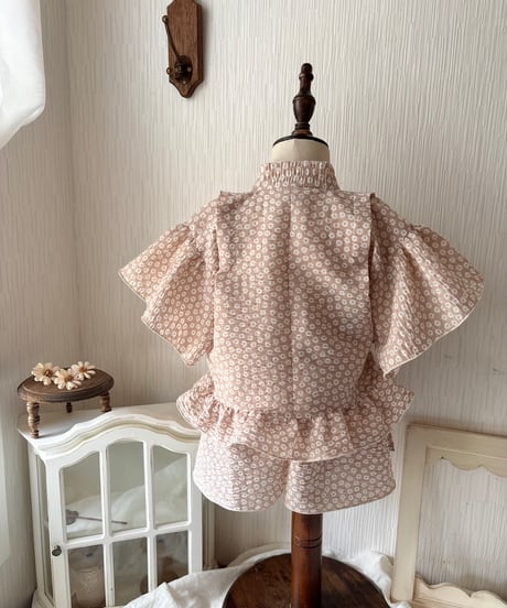 retro kids jinbei《petit flower》