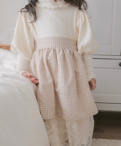 lib knit docking organdy onepiece