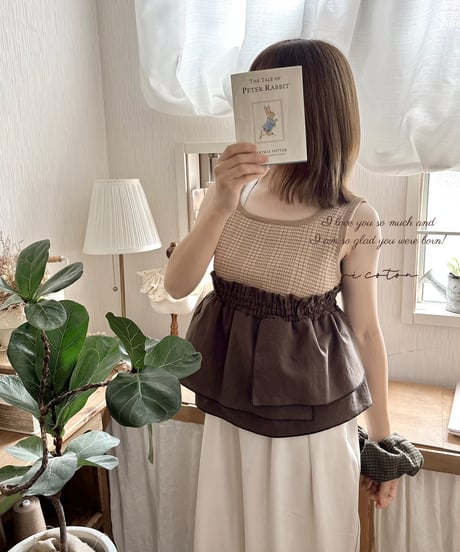 layered frill bustier《chocolate》